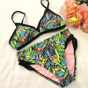 😍 XHILARATION TROPICAL 2PC BIKINI SWIMWEAR – SIZE S/M – NWOT 😍